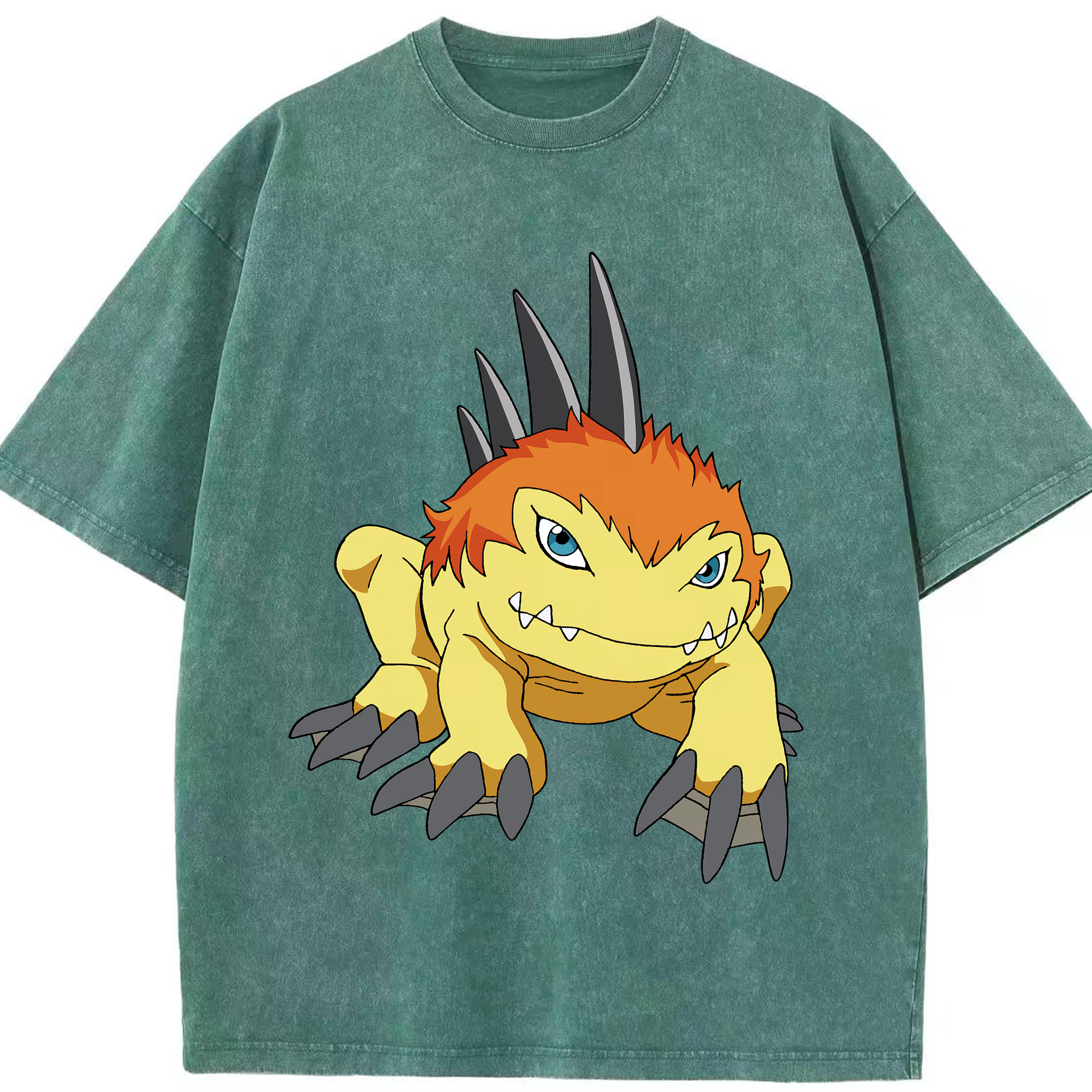 （画像用） Digimon デジタルモンスター/デジモン 綿100% ヴィンテージ風 半袖Tシャツ（フロントプリント）